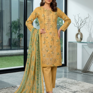 lawn 3 piece Embroided dress