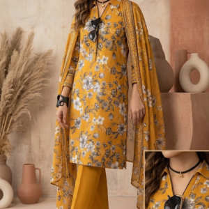 Linen2Piece Embroided Dress