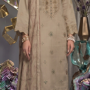 Dhannak3 piece Embroided dress