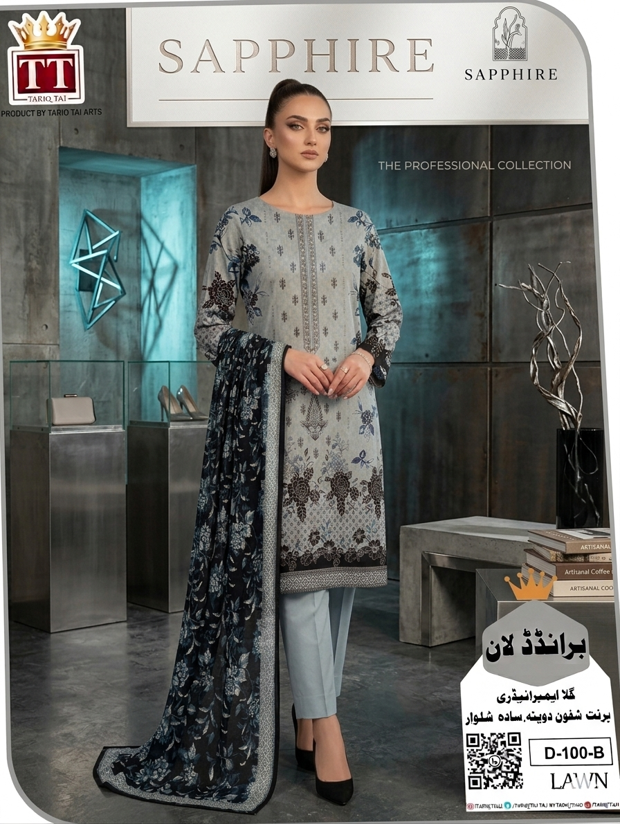 LAWN 3 Piece Embroided dress