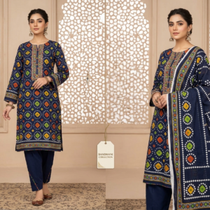 LAWN3PieceEmbroided Dress
