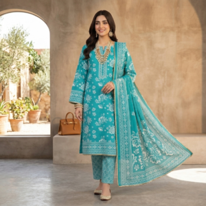 LAWN3Piece Embroided Dress